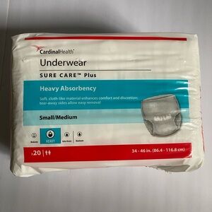Cardinal Health Adult Disposable Diapers Size Small/Medium Heavy Absorbency